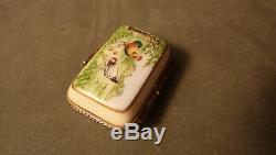 Exquisite Vintage Hand-painted Signed/numbered Chicken Egg Box Limoges Porcelain