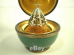 FABERGE Limoges IMPERIAL CHRISTMAS TREE 0038 Xmas Holiday HAND PAINTED EGG