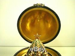 FABERGE Limoges IMPERIAL CHRISTMAS TREE 0038 Xmas Holiday HAND PAINTED EGG
