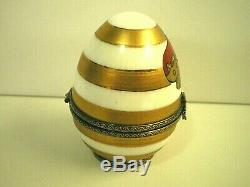 FABERGE Limoges IMPERIAL CROWN 0003 (Christmas Xmas Holiday) HAND PAINTED EGG