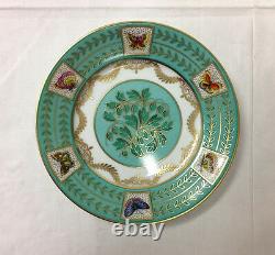 Faberge Hand Painted Papillons Russes Bread Butter Plate 6 Limoges France