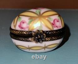 France Hand Painted Limoges Trinket Box Teeny Tiny Egg Peint Main