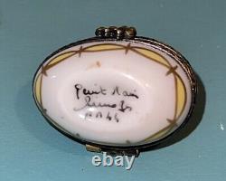France Hand Painted Limoges Trinket Box Teeny Tiny Egg Peint Main