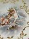 French 1880s Limoges Plate Hand Painted Cherubsangels Putties Gilt Ornate