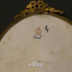 French Antique Limoges Chateau Des Etoiles Pair Hand Painted Porcelain Plaques