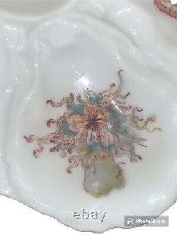 French Haviland Limoges Porcelain Hand Painted Fish Clam Oyster Plate 1880 1889