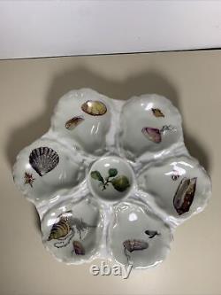 French Haviland Limoges Porcelain Hand Painted Oyster Plate