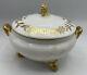 Gda France Limoges Hand Painted Porcelain Covered Bowl Gold Gilt Ooak Slb 1911