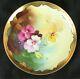Gda Limoges Pickard Gold Accent Hand Painted Floral Plate By E. Challinor 8.5
