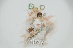 GDM Limoges Hand Painted Cherubs in Clouds & Gold 12 Inch Charger Plate