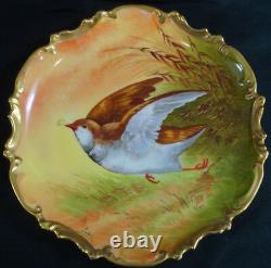 George Borgfeldt Limoges Hand Painted Game Bird 10 Inch Plate Circa 1906 1920