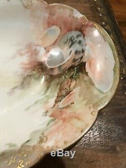 George Leykauf 1907 Signed Handpainted Shell Fish Platter French Limoge