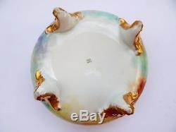 Gorgeous Antique Limoges Signed Hand Painted Large Center Bowl Jardiniere