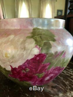 Gorgeous Gorgeous French Handpainted Limoge Large Jardiniere