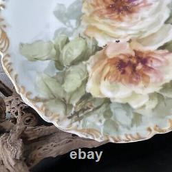 Gorgeous T & V Limoges France Hand painted Rose Plate