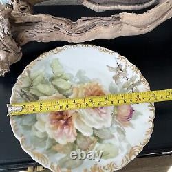 Gorgeous T & V Limoges France Hand painted Rose Plate