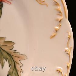 H&Co Limoges Haviland & Co 2 Cabinet Plates Poppies & Mums Hand Painted AMS 1891