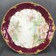 Hand Painted Artist Signed Haviland & Co Limoges Pink Poppies & Gold 11 Charger