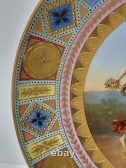 Hand Painted Austrian Royal Vienna Porcelain 11.5 Charger Revenge of Graces