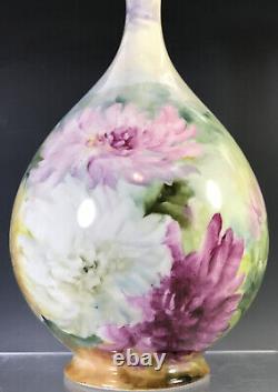 Hand Painted Chrysanthemums Vase