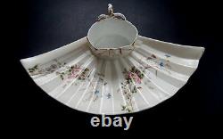Hand Painted French Asparagus Server in Porcelain Fan Shape