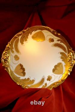 Hand Painted Gilt JPL Charger / Serving Plate (Gilding Painted by Stouffer)