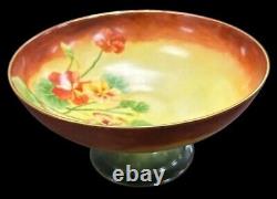 Hand Painted Limoges France Fruit Centerpiece Bowl