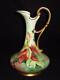 Hand Painted Pitcher Or Ewer From Jean Pouyat Limoges, France, 12 Tall