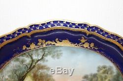 Hand Painted Porcelain French Tray Landscape Signed G. Laly Limoges S. G. C. 1920