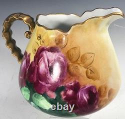 Hand Painted Roses Pitcher