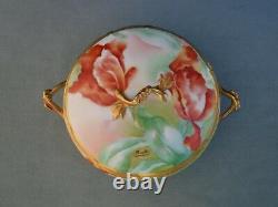 Hand Painted Signed Floral Limoges Gold Vegetable Tureen Old Abbey MdeM