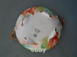 Hand Painted Signed Floral Limoges Gold Vegetable Tureen Old Abbey MdeM