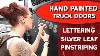 Hand Painted Truck Doors Pinstriping Lettering U0026 Silver Leaf