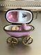 Hand Painted Petit Main French Limoges Box Baby Carriage W Baby Figurine $334
