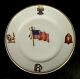 Handpainted Limoges France Daughters Of The Revolution Flag Plate 1891 Maaa
