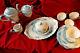 Haviland Limoges 27 Pc Hand Painted'forget Me Nots' Lunchon Set (star No. 5)