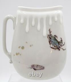 Haviland Limoges Aesthetic Pitcher Hand Painted with Different Undersea Creature