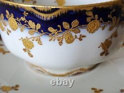 Haviland Limoges France Antique Teacup & Saucer Set Hand Painted Gold Rose Rare