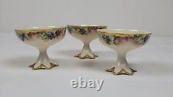 Haviland Limoges France Hand Painted Grapes 3 PUNCH CUPS- Set of 3