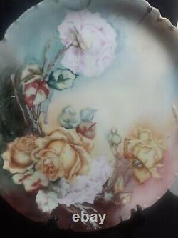 Haviland Limoges France Hand Painted Signed 13 7/8 Inch Plate/charger