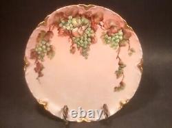 Haviland Limoges Hand painted Grapes and Leaves Plate