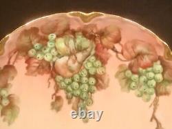 Haviland Limoges Hand painted Grapes and Leaves Plate