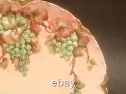 Haviland Limoges Hand painted Grapes and Leaves Plate