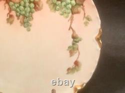 Haviland Limoges Hand painted Grapes and Leaves Plate