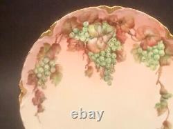 Haviland Limoges Hand painted Grapes and Leaves Plate