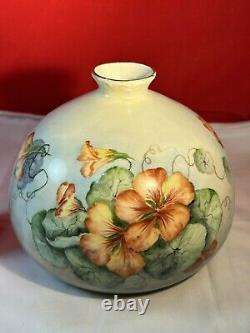 JPL Jean Pouyat Limoges Hand-Painted Exquisite Vase Elegance in Porcelain
