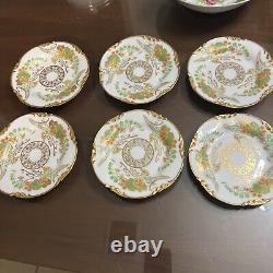 JP Limoges France Antique Floral Gold Dessert Plate Set Of 6 Circa 1851 6.5