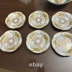 JP Limoges France Antique Floral Gold Dessert Plate Set Of 6 Circa 1851 6.5