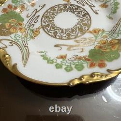 JP Limoges France Antique Floral Gold Dessert Plate Set Of 6 Circa 1851 6.5