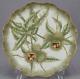 Jp Limoges Hand Painted Green & Brown Chestnuts & Gold 9 1/8 Inch Plate